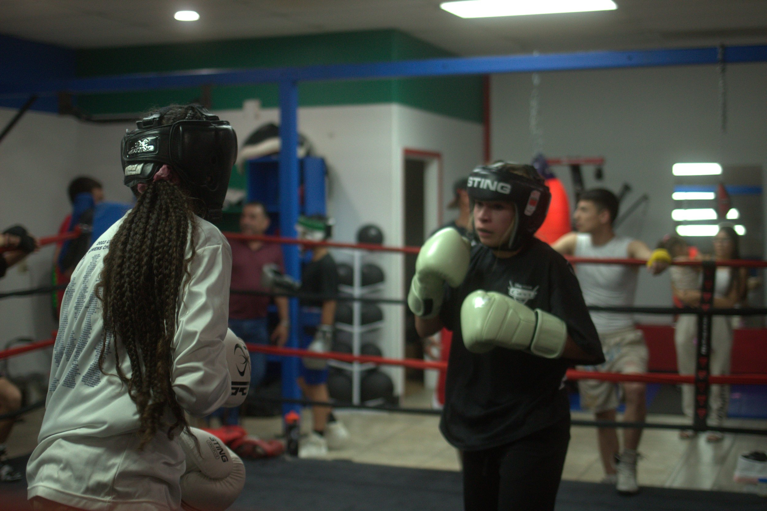 Sparring session in the ring at BFU